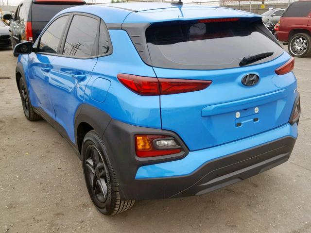 KM8K1CAA8KU200419 - 2019 HYUNDAI KONA SE BLUE photo 3