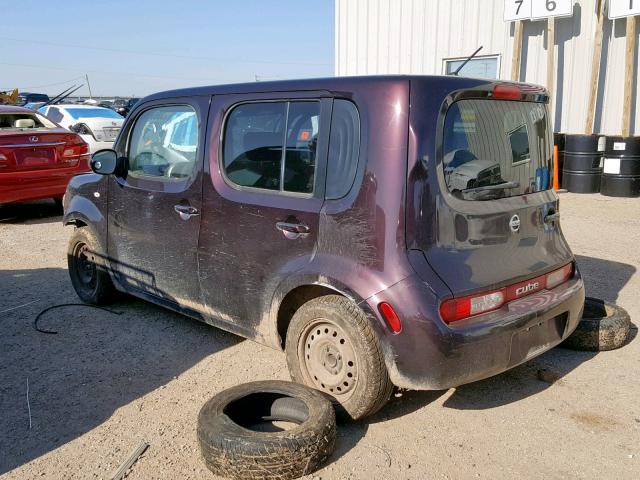 JN8AZ2KR1BT202868 - 2011 NISSAN CUBE BASE BURGUNDY photo 3