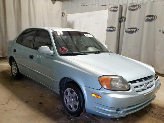 KMHCG45C94U541738 - 2004 HYUNDAI ACCENT GL BLUE photo 1