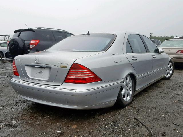 WDBNG83J13A378300 - 2003 MERCEDES-BENZ S 430 4MAT SILVER photo 4