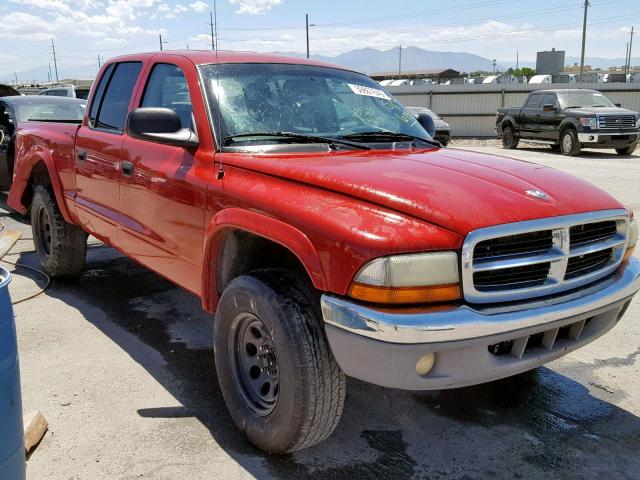 1B7HG48N32S681753 - 2002 DODGE DAKOTA QUA RED photo 1