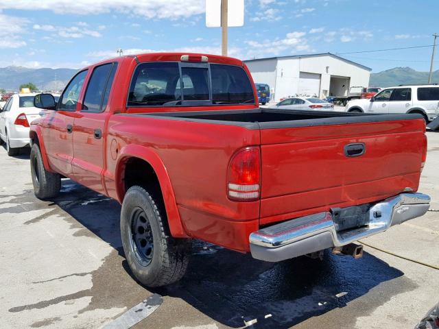 1B7HG48N32S681753 - 2002 DODGE DAKOTA QUA RED photo 4