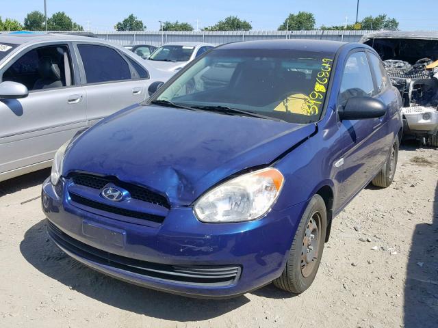 KMHCM36C07U054711 - 2007 HYUNDAI ACCENT GS BLUE photo 2