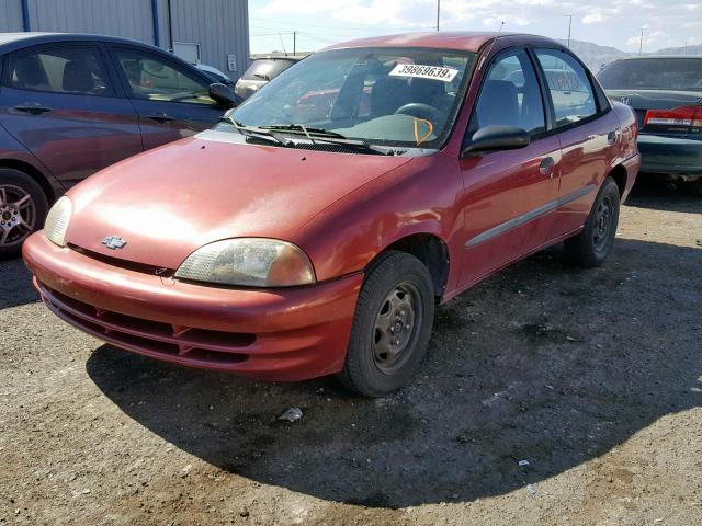 2C1MR522016703008 - 2001 CHEVROLET METRO LSI RED photo 2