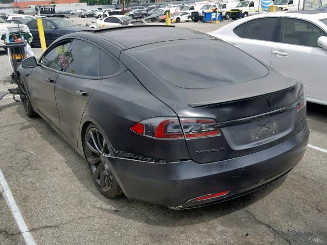 5YJSA1E4XHF195805 - 2017 TESLA MODEL S أسود صورة 3