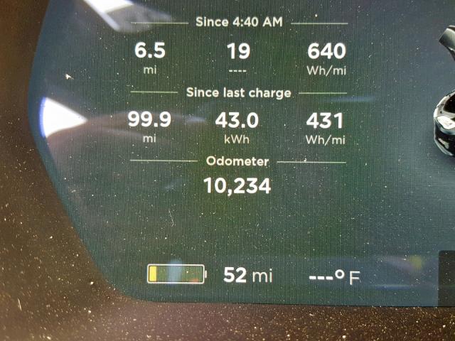 5YJSA1E4XHF195805 - 2017 TESLA MODEL S أسود صورة 8