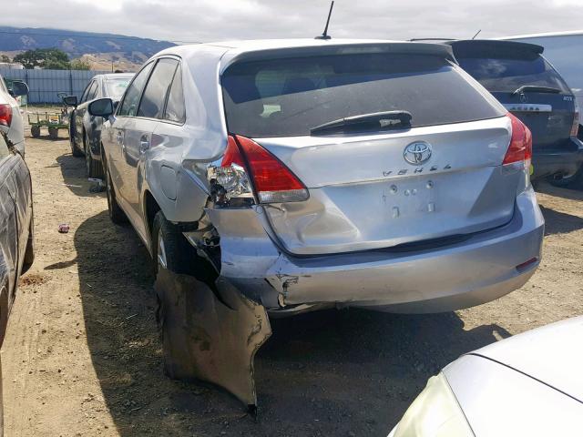 4T3ZA3BB7AU031991 - 2010 TOYOTA VENZA SILVER photo 3