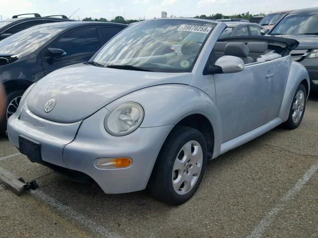 3VWCK21Y33M306678 - 2003 VOLKSWAGEN NEW BEETLE ვერცხლისფერი ფოტო 2