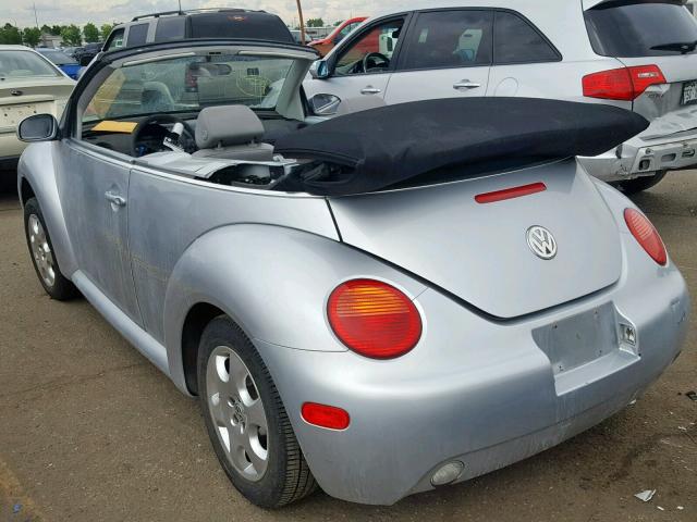 3VWCK21Y33M306678 - 2003 VOLKSWAGEN NEW BEETLE ვერცხლისფერი ფოტო 3