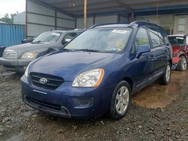 KNAFG526087156043 - 2008 KIA RONDO LX BLUE photo 2