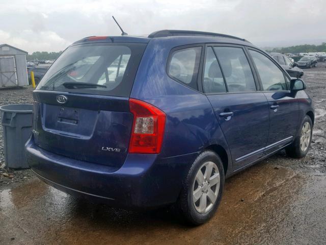 KNAFG526087156043 - 2008 KIA RONDO LX BLUE photo 4