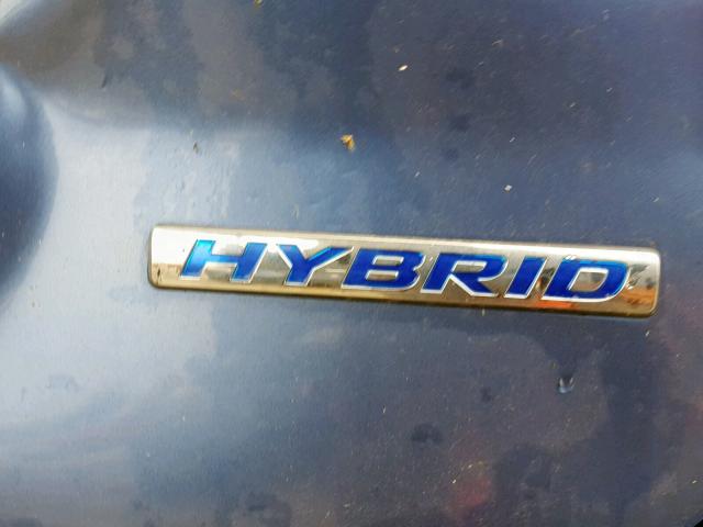 JHMFA36289S000247 - 2009 HONDA CIVIC HYBR BLUE photo 9