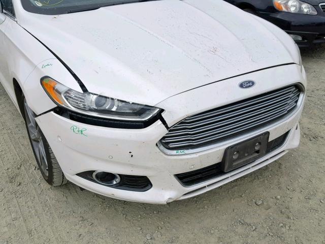 3FA6P0K9XER122685 - 2014 FORD FUSION TIT WHITE photo 9