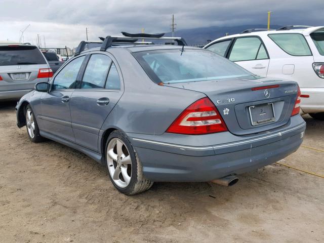 WDBRF40J25F673400 - 2005 MERCEDES-BENZ C 230K SPO GRAY photo 3