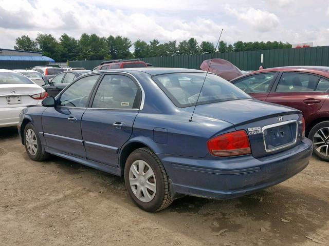 KMHWF25S93A814012 - 2003 HYUNDAI SONATA GL BLUE photo 3