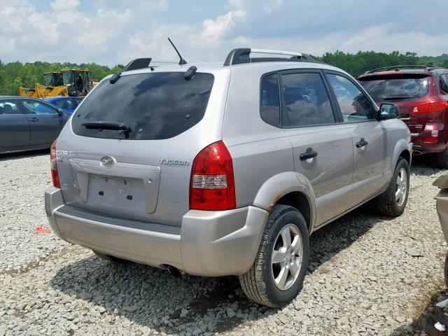 KM8JM12B96U280530 - 2006 HYUNDAI TUCSON GL SILVER photo 4