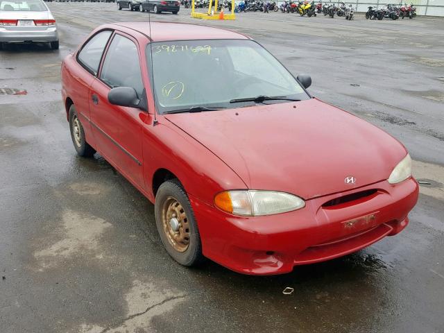 KMHVD14N5XU454958 - 1999 HYUNDAI ACCENT L RED photo 1