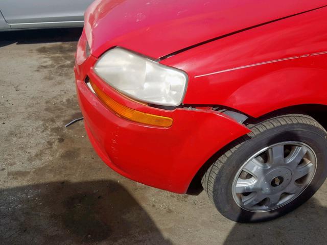 KL1TD62685B453226 - 2005 CHEVROLET AVEO BASE Qırmızı foto 9