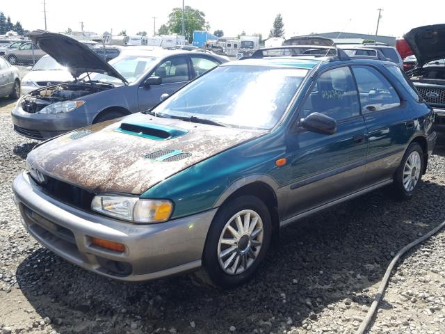 JF1GF4855XH809497 - 1999 SUBARU IMPREZA OU GREEN photo 2