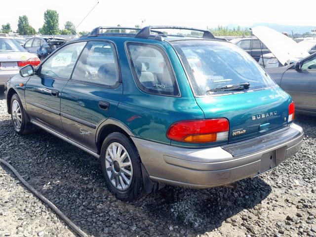 JF1GF4855XH809497 - 1999 SUBARU IMPREZA OU GREEN photo 3