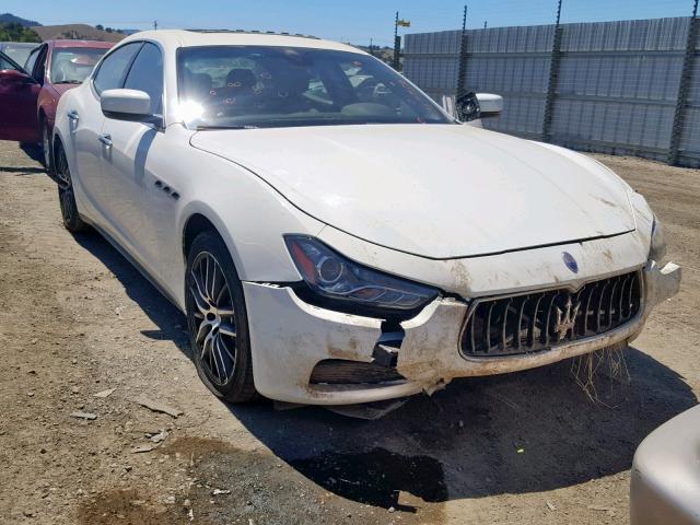 ZAM57XSA8F1140991 - 2015 MASERATI GHIBLI WHITE photo 1