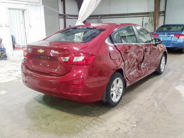 1G1BE5SM7H7221324 - 2017 CHEVROLET CRUZE LT RED photo 4