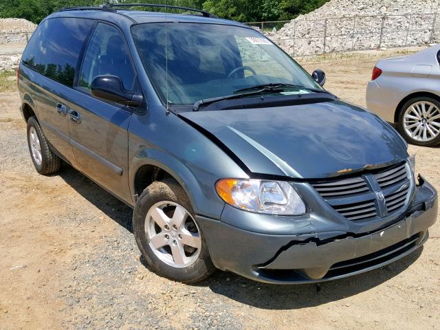 1D8GP45R05B385260 - 2005 DODGE CARAVAN SX BLUE photo 1