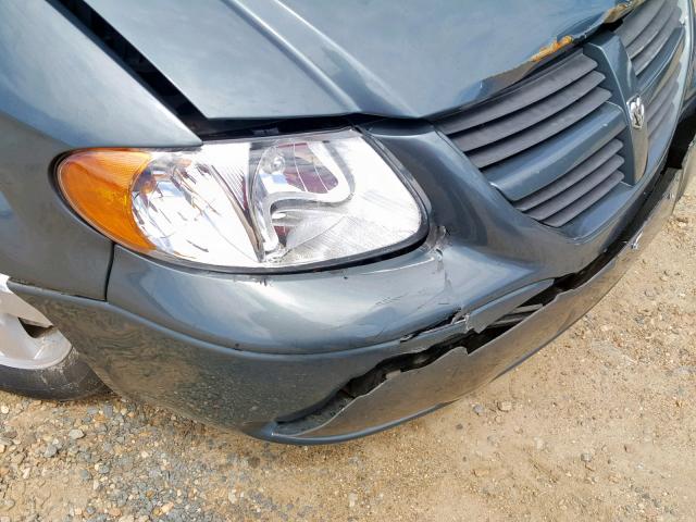 1D8GP45R05B385260 - 2005 DODGE CARAVAN SX BLUE photo 10