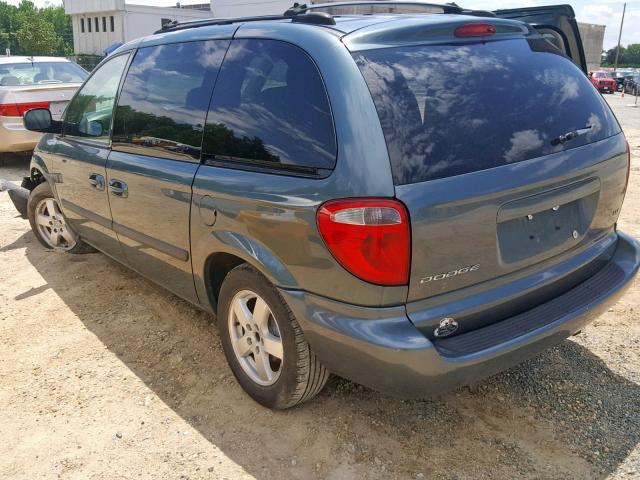 1D8GP45R05B385260 - 2005 DODGE CARAVAN SX BLUE photo 3