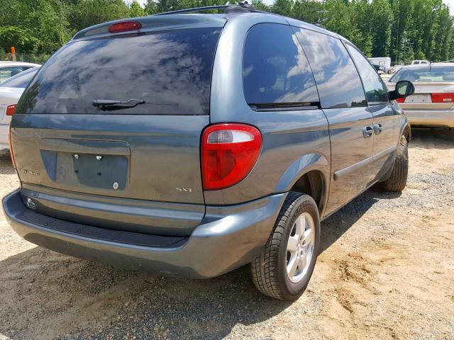 1D8GP45R05B385260 - 2005 DODGE CARAVAN SX BLUE photo 4