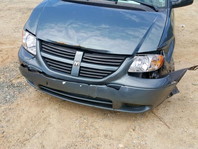 1D8GP45R05B385260 - 2005 DODGE CARAVAN SX BLUE photo 9