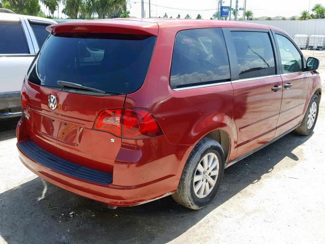 2V8HW44179R550654 - 2009 VOLKSWAGEN ROUTAN S RED photo 4