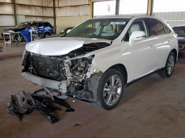 2T2ZB1BA0FC002824 - 2015 LEXUS RX 450H WHITE photo 2