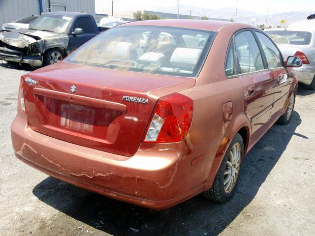 KL5JJ52Z94K942025 - 2004 SUZUKI FORENZA LX RED photo 4