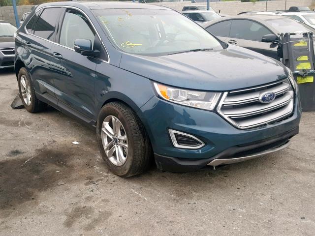 2FMPK3J84GBB04865 - 2016 FORD EDGE SEL BLUE photo 1