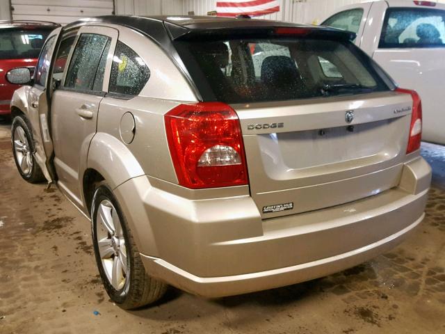 1B3CB3HA4AD639032 - 2010 DODGE CALIBER MA TAN photo 3