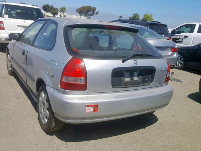 2HGEJ6442XH107609 - 1999 HONDA CIVIC DX SILVER photo 3