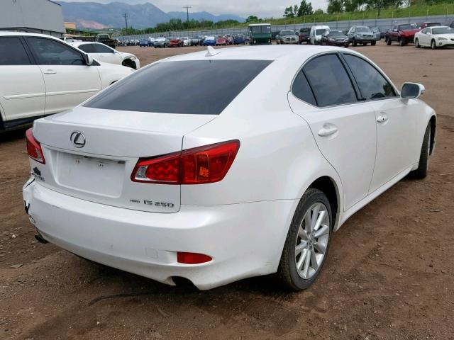 JTHCF5C25A5043970 - 2010 LEXUS IS 250 WHITE photo 4