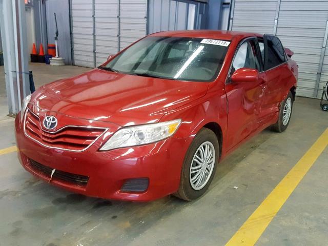 4T4BF3EKXBR128956 - 2011 TOYOTA CAMRY BASE RED photo 2