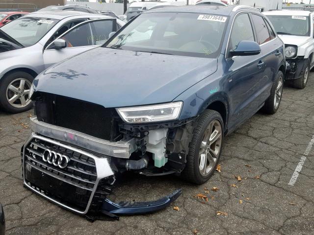 WA1HCCFS2JR004725 - 2018 AUDI Q3 PREMIUM BLUE photo 2