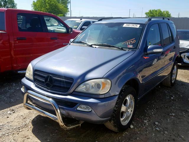 4JGAB57E54A507730 - 2004 MERCEDES-BENZ ML 350 BLUE photo 2