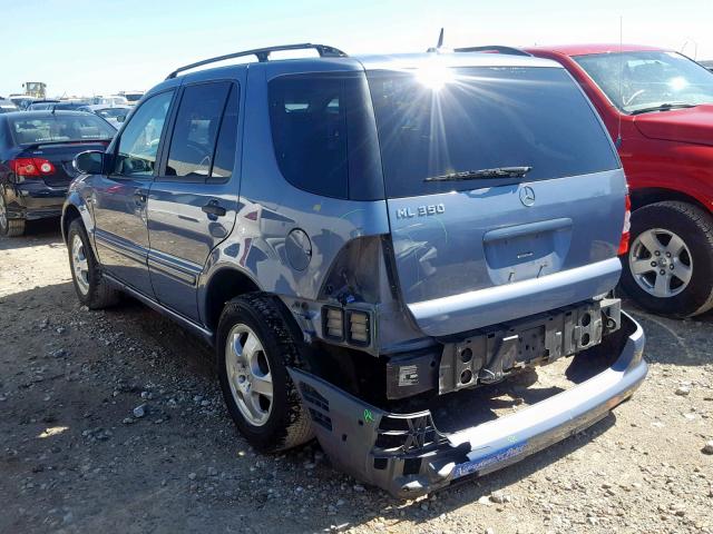 4JGAB57E54A507730 - 2004 MERCEDES-BENZ ML 350 BLUE photo 3