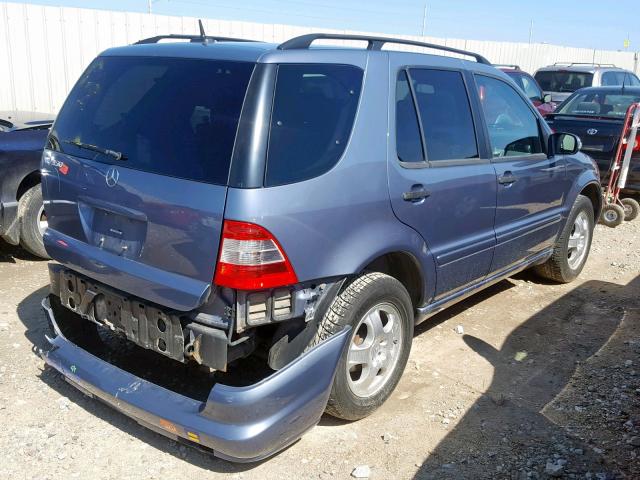 4JGAB57E54A507730 - 2004 MERCEDES-BENZ ML 350 BLUE photo 4