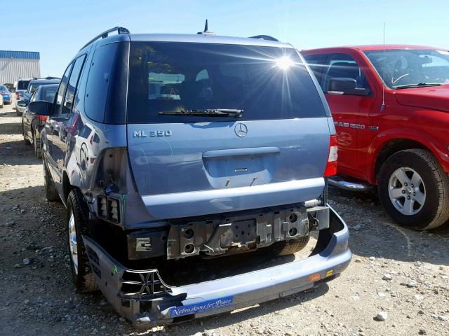 4JGAB57E54A507730 - 2004 MERCEDES-BENZ ML 350 BLUE photo 9