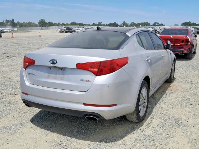 5XXGN4A73DG090817 - 2013 KIA OPTIMA EX SILVER photo 4