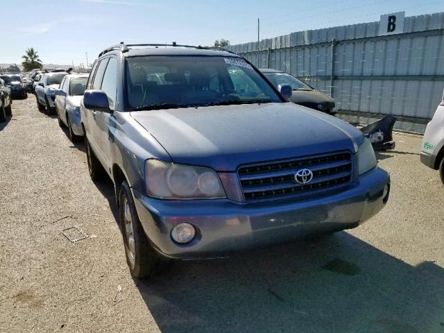 JTEHF21A630144155 - 2003 TOYOTA HIGHLANDER BLUE photo 1