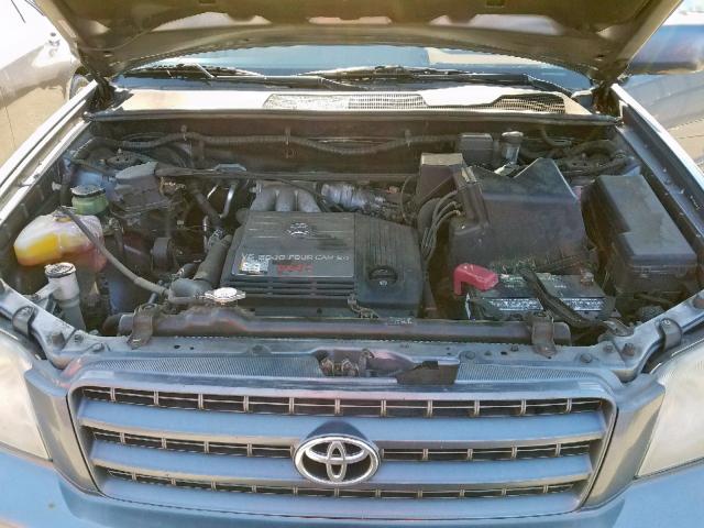 JTEHF21A630144155 - 2003 TOYOTA HIGHLANDER BLUE photo 7