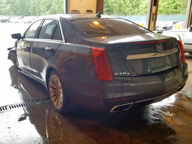 1G6AX5S38E0121566 - 2014 CADILLAC CTS LUXURY CHARCOAL photo 3