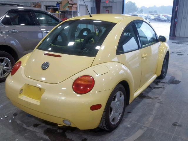 3VWCT21C61M405638 - 2001 VOLKSWAGEN NEW BEETLE YELLOW photo 4