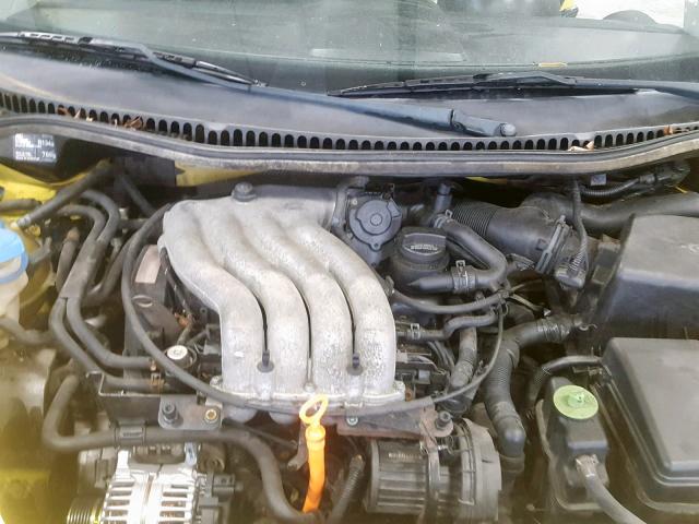 3VWCT21C61M405638 - 2001 VOLKSWAGEN NEW BEETLE YELLOW photo 7